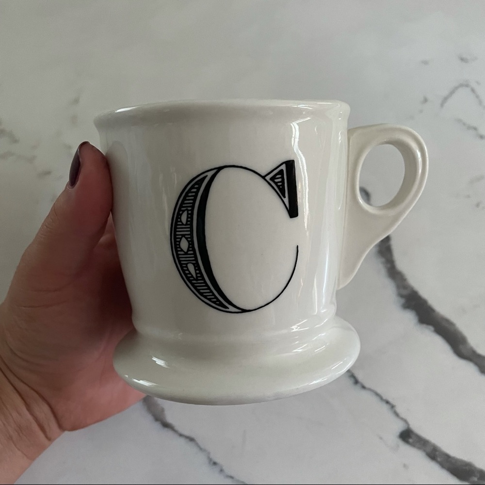Anthropologie Monogram Mug Letter C
